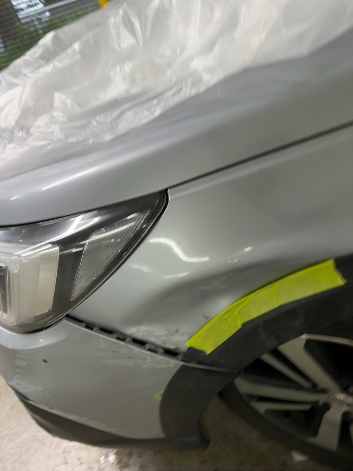 Front bumper prep before respray